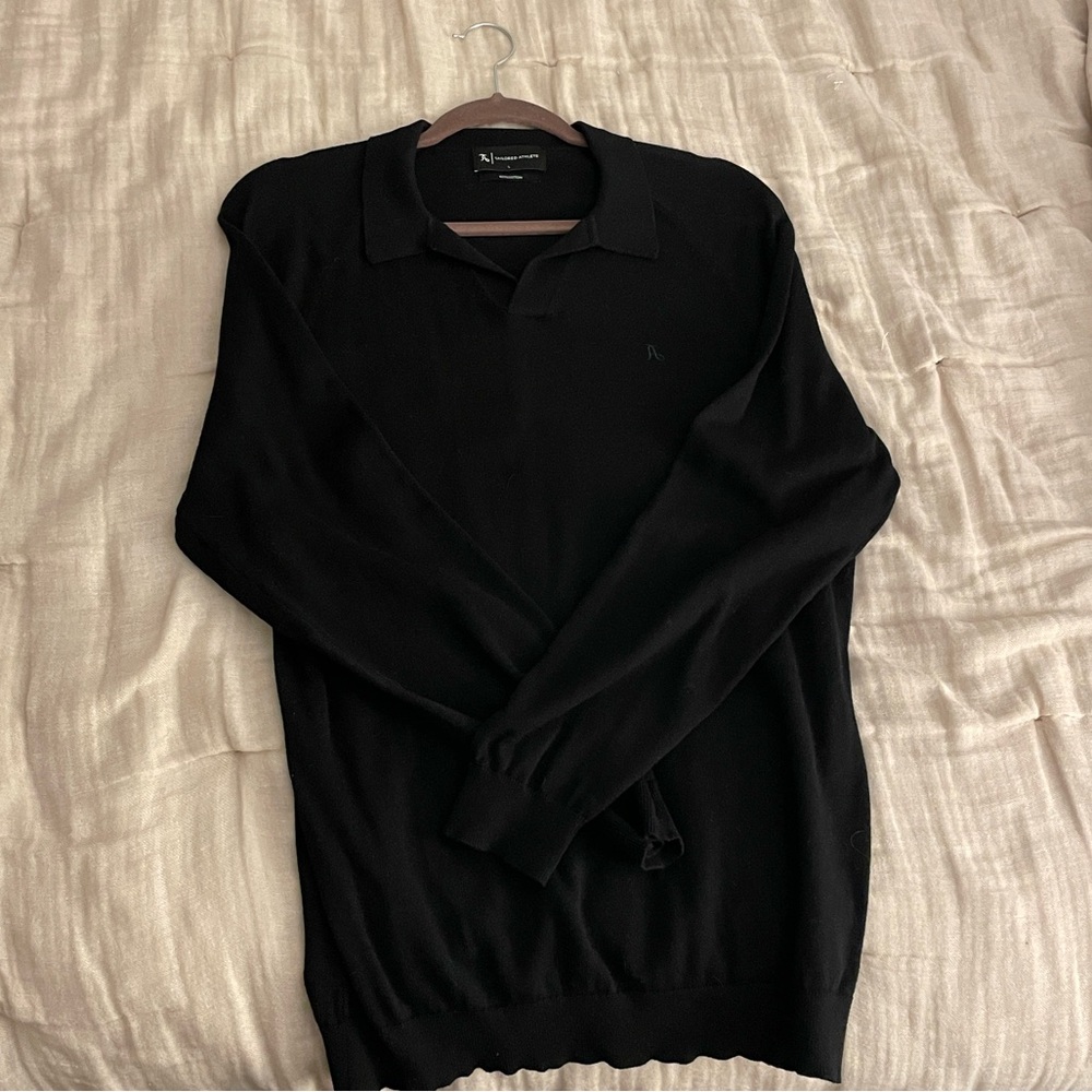 Tailored Athlete - Long Sleeve buttonless polo